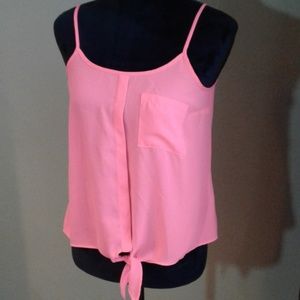 Candies slip on hot pink shirt Size small